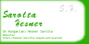 sarolta hesner business card
